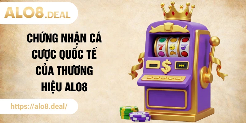 Chứng nhận cá cược quốc tế của thương hiệu ALO8